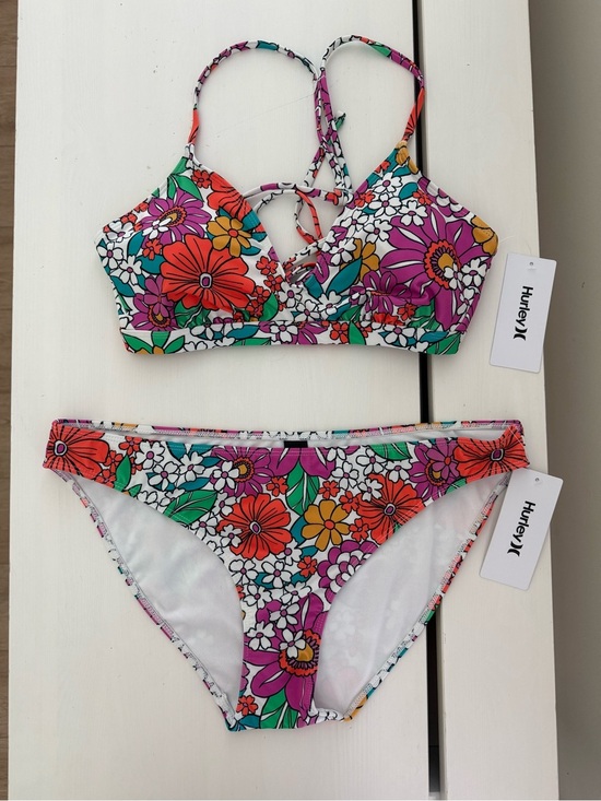 Hurley Other - Hurley Floral Bikini Set NWT Large Retro Y2K Swim Two Piece Set